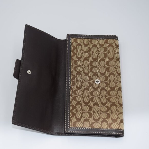 COACH Soho Buckle Signature “C” Canvas and Leather Wallet - Picture 4 of 5